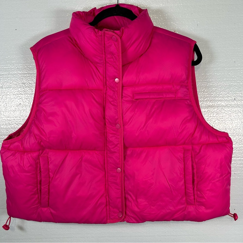 Simply Southern Pink Puffy Packable Vest Women’s‎ Size XL/XXL NWT